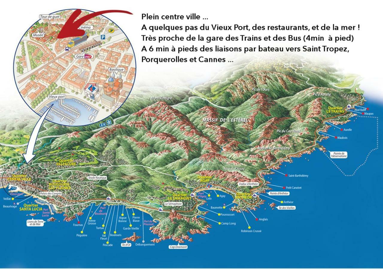 Studio Liberte Plein Centre Saint-Raphaël Kültér fotó